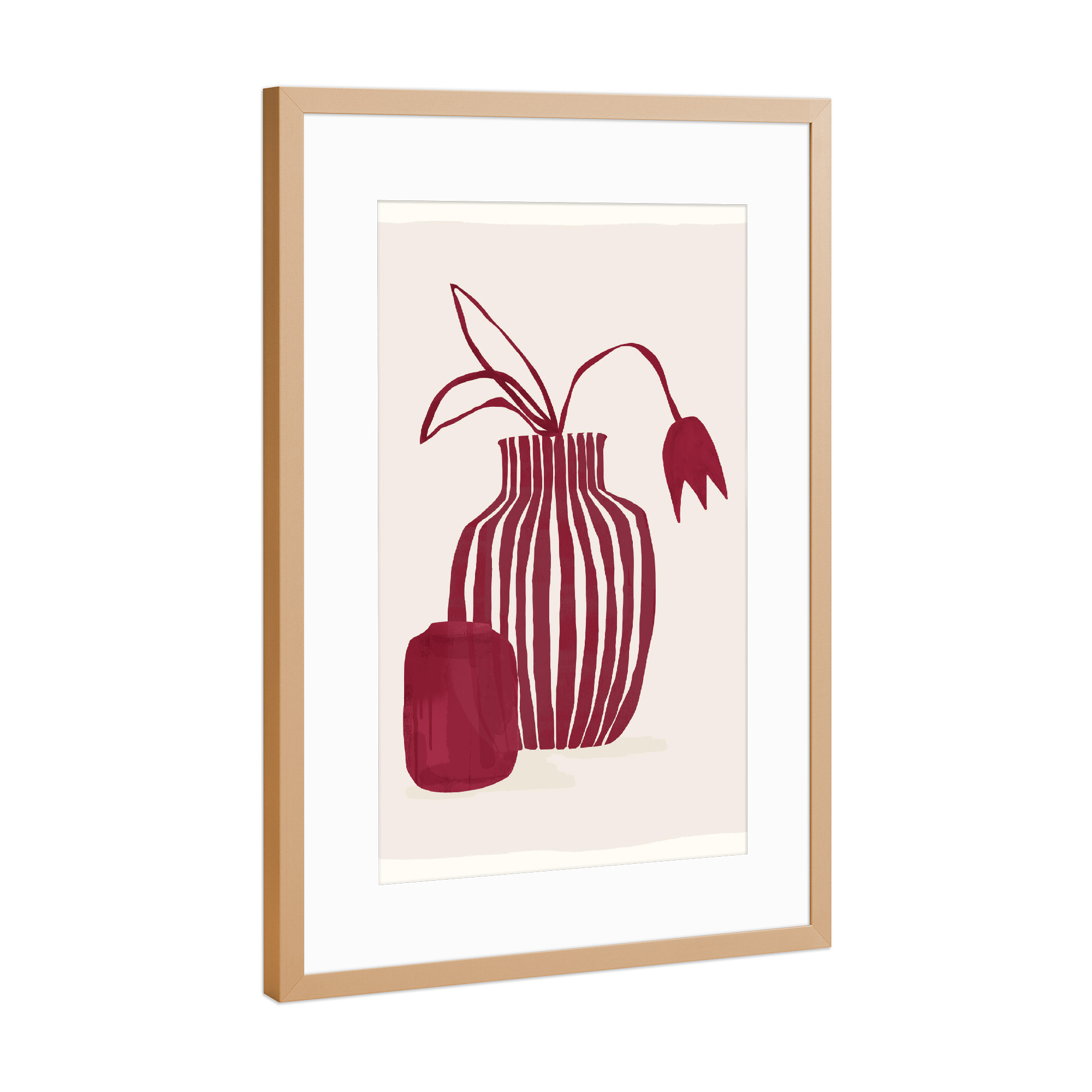 Poster mit Rahmen Kupfer "Tulpe in Magenta" artboxONE - Abstrakt