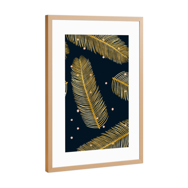 Poster mit Rahmen Kupfer "Palmy Nacht" artboxONE - Natur,Weihnachten