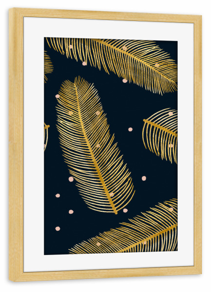 Poster mit Rahmen kiefer "Palmy Nacht" artboxONE - Natur,Weihnachten