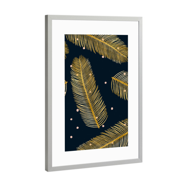 Poster mit Rahmen Silber "Palmy Nacht" artboxONE - Natur,Weihnachten