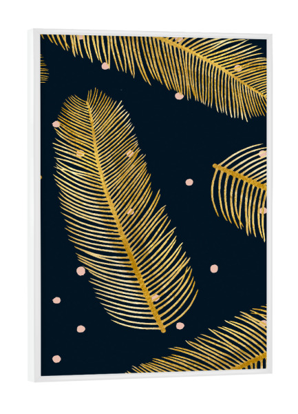Poster mit weißem Rahmen "Palmy Nacht" artboxONE - Natur,Weihnachten