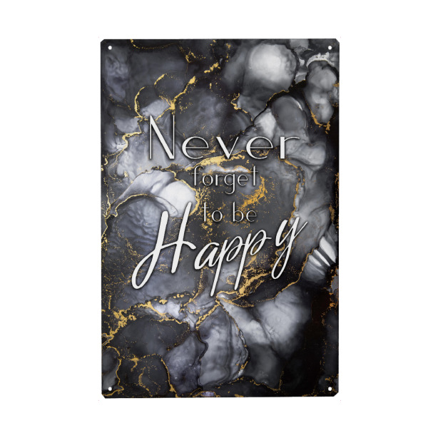 Holzbild "Sei Glücklich" artboxONE - Typografie,Menschen,Liebe