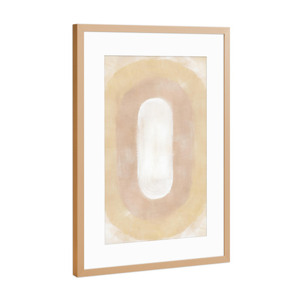 Poster mit Rahmen Kupfer "Myung-Ovale" artboxONE - Abstrakt