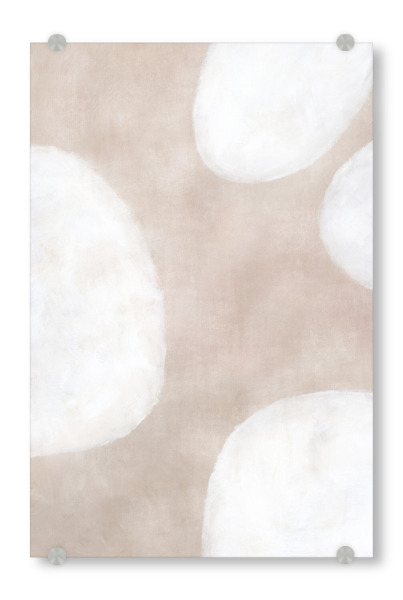 Acrylglasbild "Jae Ovale" artboxONE - Abstrakt - Ovale,Abstrakt,Textur,Malerische,Formen,Grafik,Taupe,Neutrale,Beunruhigt