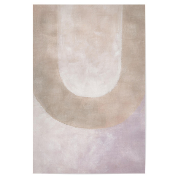 Poster "Jiah-Bogen" artboxONE - Abstrakt - Lila,Farbverlauf,Ombre,Geometrie,Formen,Grafik,Abstrakt,Boho,Bohème,Taupe