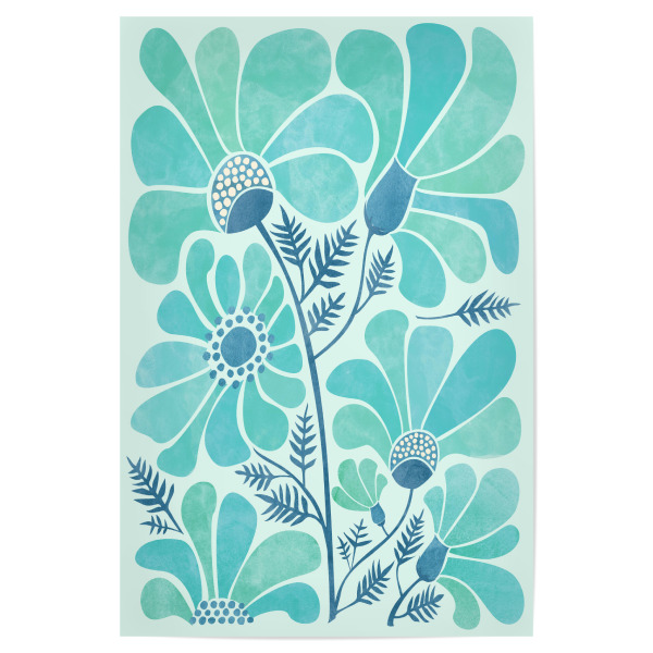 Poster "Gallagher - Himalayan Poppies" artboxONE - Natur,Floral - Floral,Blume,Blatt,Natur,Blüte,Dschungel,Tropisch,Botanisch,Botanik