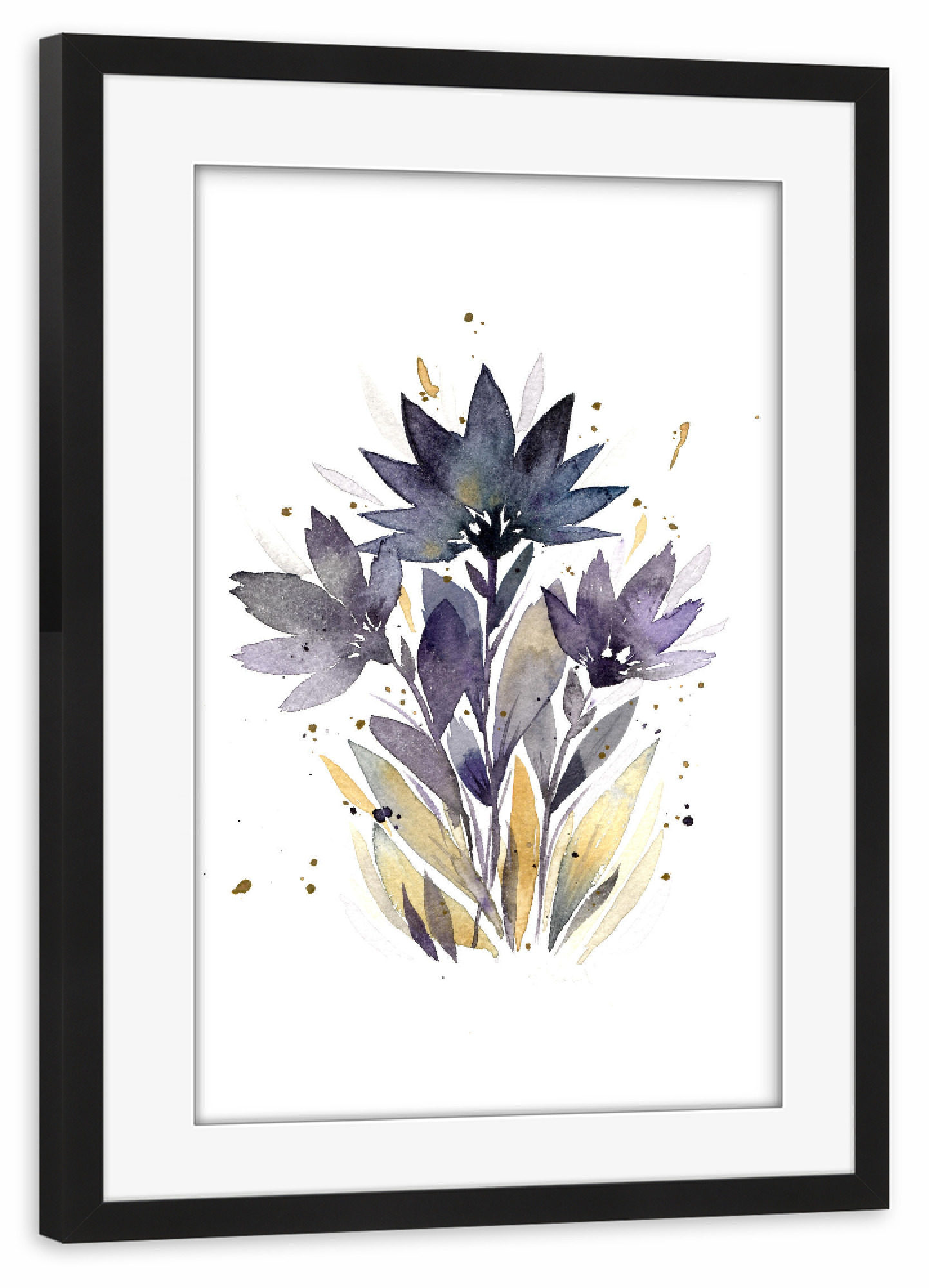 Poster mit Rahmen schwarz "Esther Meinl - Zarte Herbstblumen" artboxONE - Natur,Floral - Blume,Blumenstrauß,Natur,Blüte,Botanik,Blühen