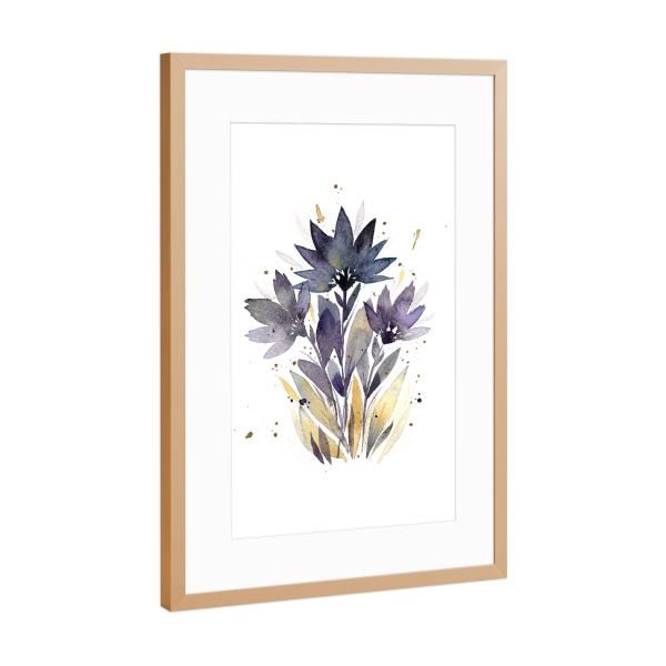 Poster mit Rahmen Kupfer "Esther Meinl - Zarte Herbstblumen" artboxONE - Natur,Floral - Blume,Blumenstrauß,Natur,Blüte,Botanik,Blühen