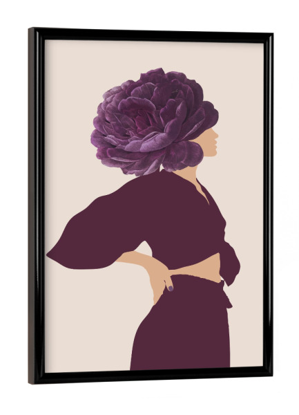 Poster mit schwarzem Rahmen "Weibliche Illustration" artboxONE - Floral,Fashion