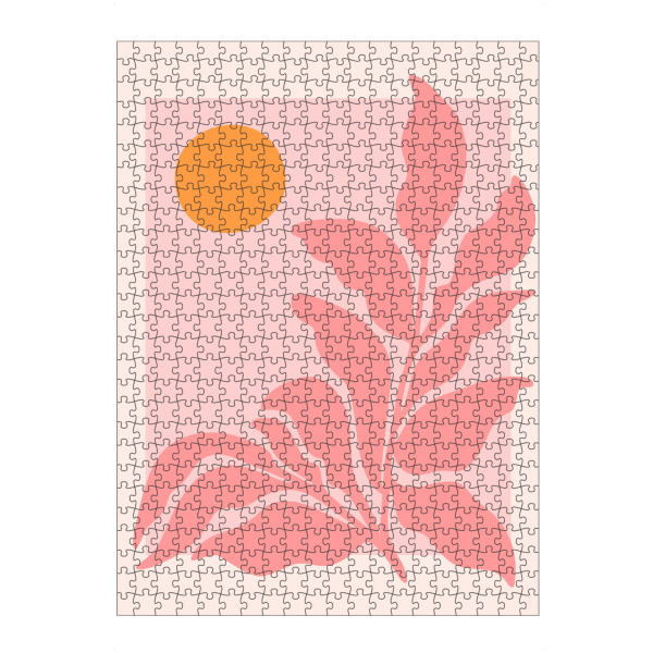 Puzzle Ravensburger "Gallagher - Pink Garden" artboxONE - Natur,Floral - Floral,Blume,Blatt,Natur,Blüte,Dschungel,Tropisch,Botanisch,Botanik