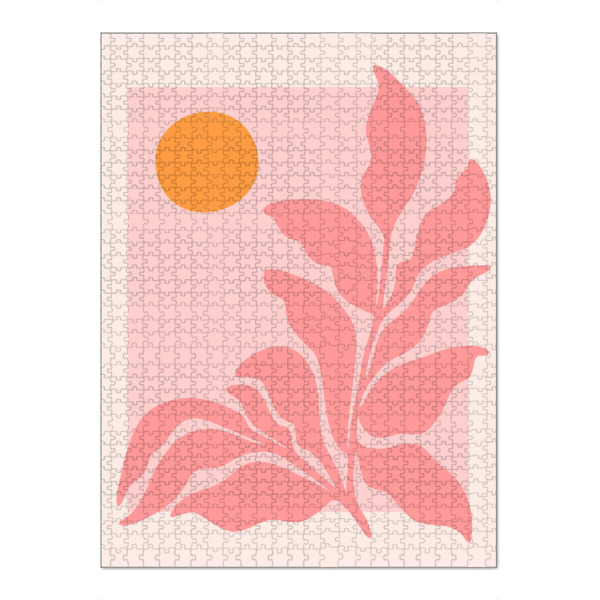 Puzzle Ravensburger "Gallagher - Pink Garden" artboxONE - Natur,Floral - Floral,Blume,Blatt,Natur,Blüte,Dschungel,Tropisch,Botanisch,Botanik