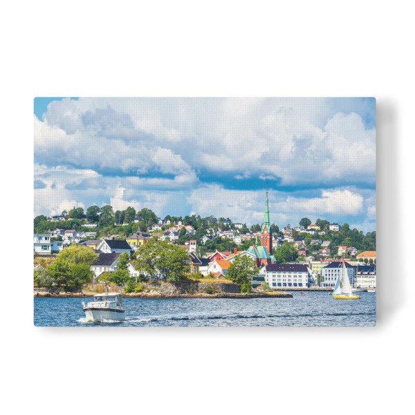 Leinwandbild "Stadt, Boot, Wasser" artboxONE - Natur,Reise,Architektur,Reise / Strand und Meer,Reise / Länder