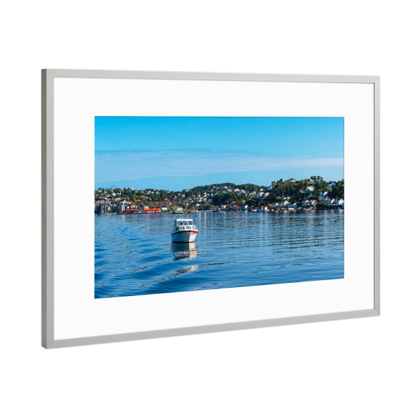 Poster mit Rahmen Silber "Wasser, Boot, Stadt" artboxONE - Natur,Reise,Architektur,Reise / Strand und Meer,Reise / Länder