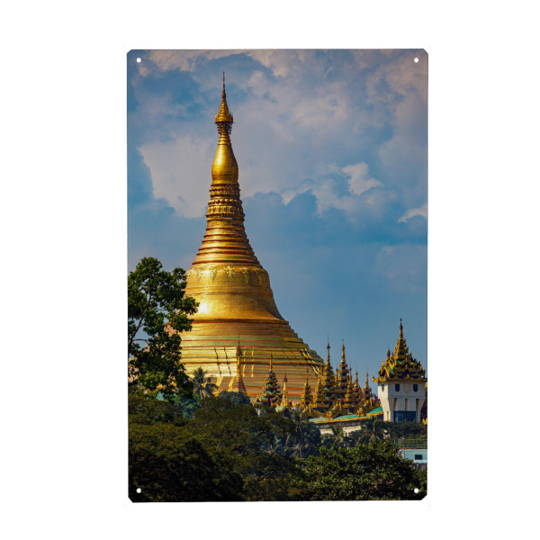 Holzbild "Shwedagon Pagode" artboxONE - Architektur