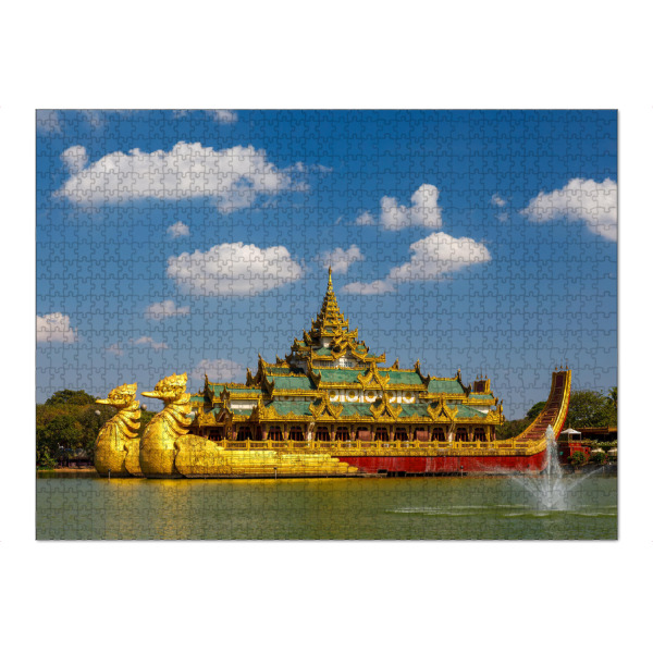 Puzzle Ravensburger "Yangon königliche Barke" artboxONE - Architektur