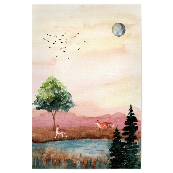 Poster "Digitale Landschaftsmalerei" artboxONE - Natur,Tiere