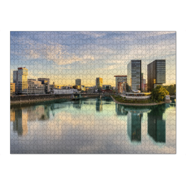 Puzzle Ravensburger "Im Medienhafen von Düsseldorf" artboxONE - Städte,Architektur,Städte / Düsseldorf