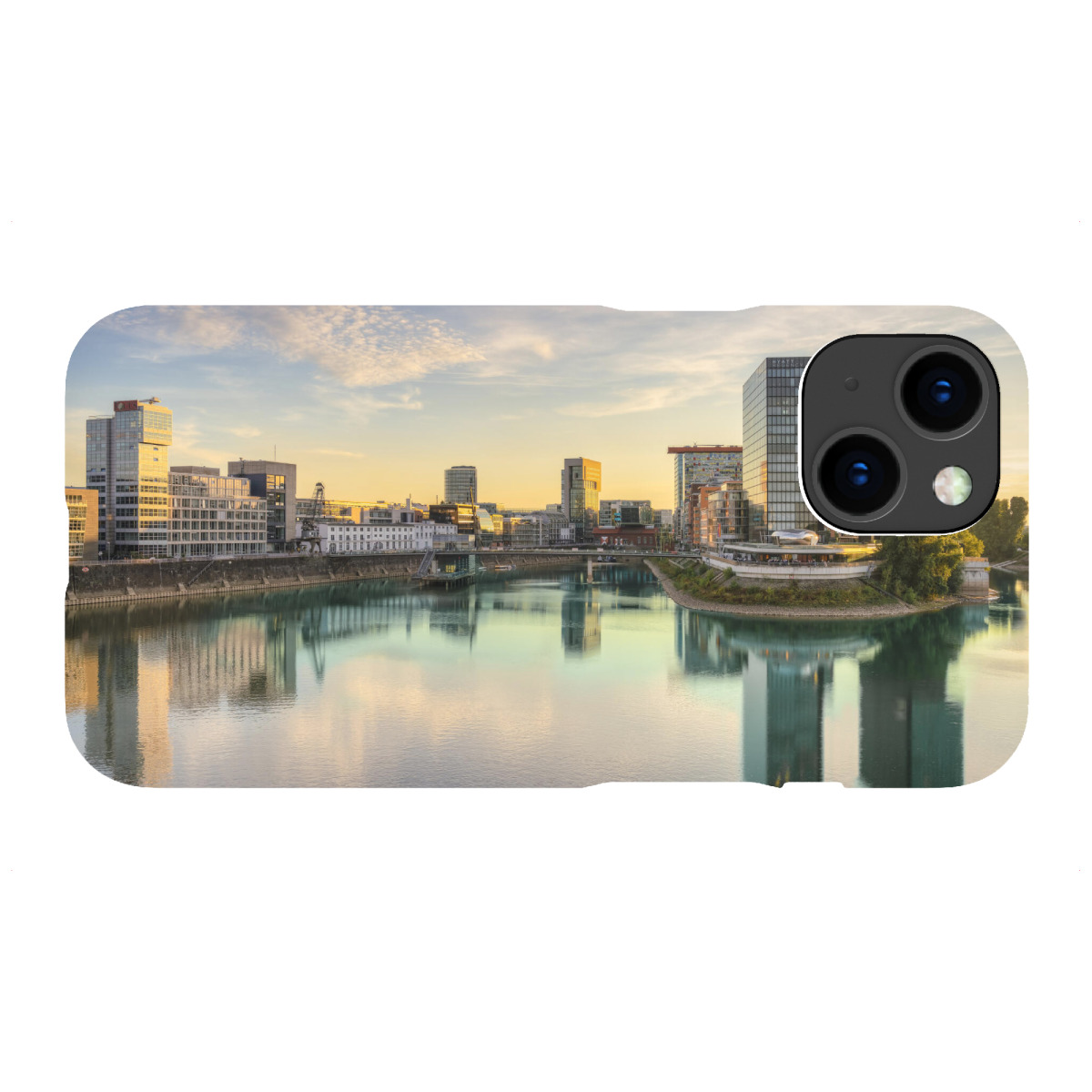 iPhone "Im Medienhafen von Düsseldorf" Premium-Case Handyhülle artboxONE