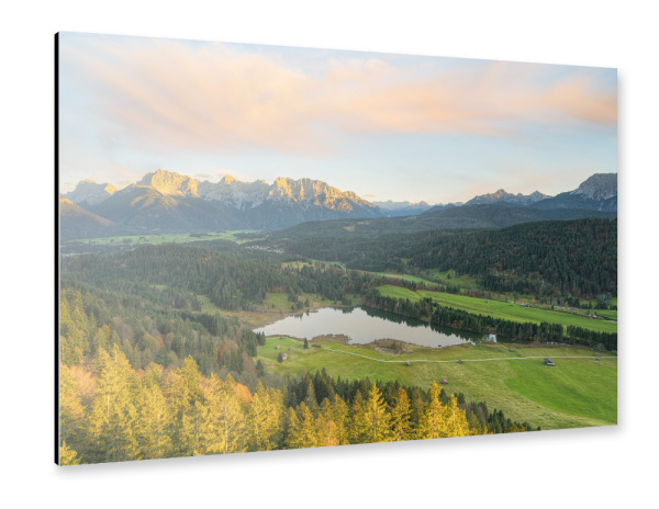 Alu-Dibond "Blick über den Geroldsee" 30x20 cm artboxONE