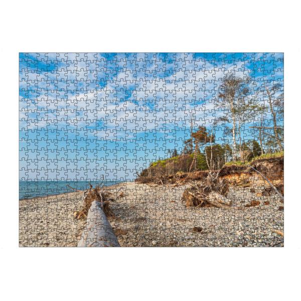artboxONE Puzzle "Strand, Meer, Baumstamm" artboxONE - Natur,Reise,Reise / Strand und Meer