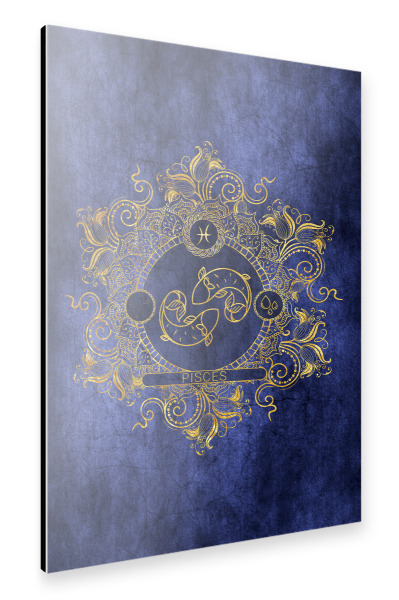 Alu-Dibond "Tierkreis - Ozean - Fische" 30x20 cm artboxONE