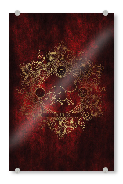 Acrylglasbild "Tierkreis - Feuer - Stier" artboxONE - Natur,Floral,Abstrakt