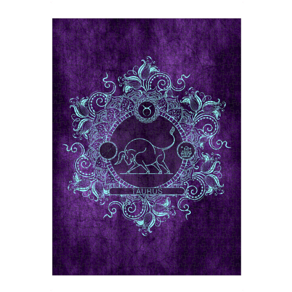 Puzzle Ravensburger "Tierkreis - Traube - Stier" artboxONE - Natur,Floral,Abstrakt