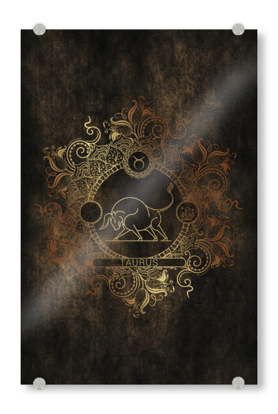 Acrylglasbild "Tierkreis - Kupfer - Stier" artboxONE - Natur,Floral,Abstrakt