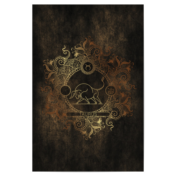 Poster "Tierkreis - Kupfer - Stier" artboxONE - Natur,Floral,Abstrakt