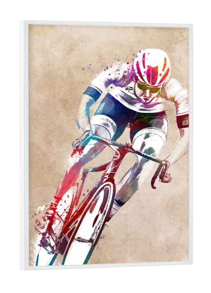 Poster mit weißem Rahmen "Biker-Sport-Grafik" artboxONE - Sport,Sport / Sommerspiele