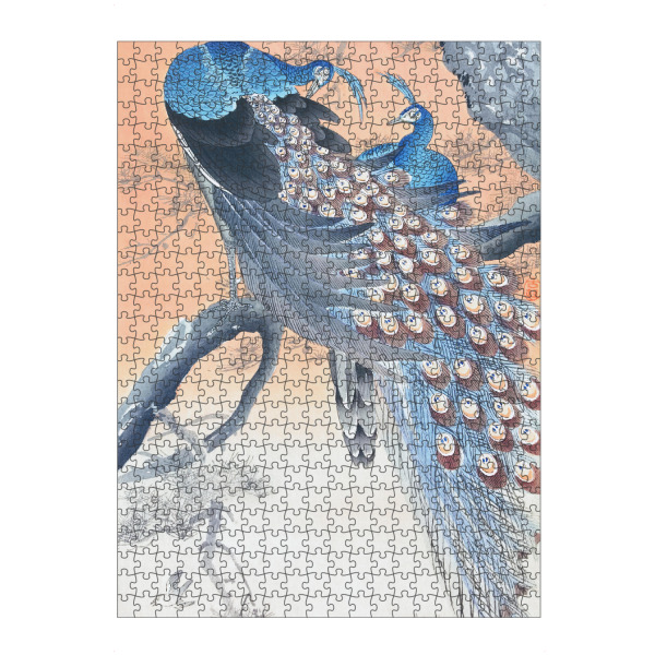 artboxONE Puzzle "Zwei Pfauen auf Baumast" artboxONE - Natur,Für Kinder,Tiere,Für Mama,Für Papa