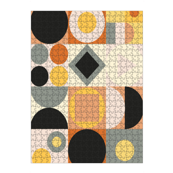 artboxONE Puzzle "Mescolanza I" artboxONE - Abstrakt,Geometrie - Geometrisch,Geometrisch,Vintage,Retro,Kinder,Flach,Mitte des jahrhunderts