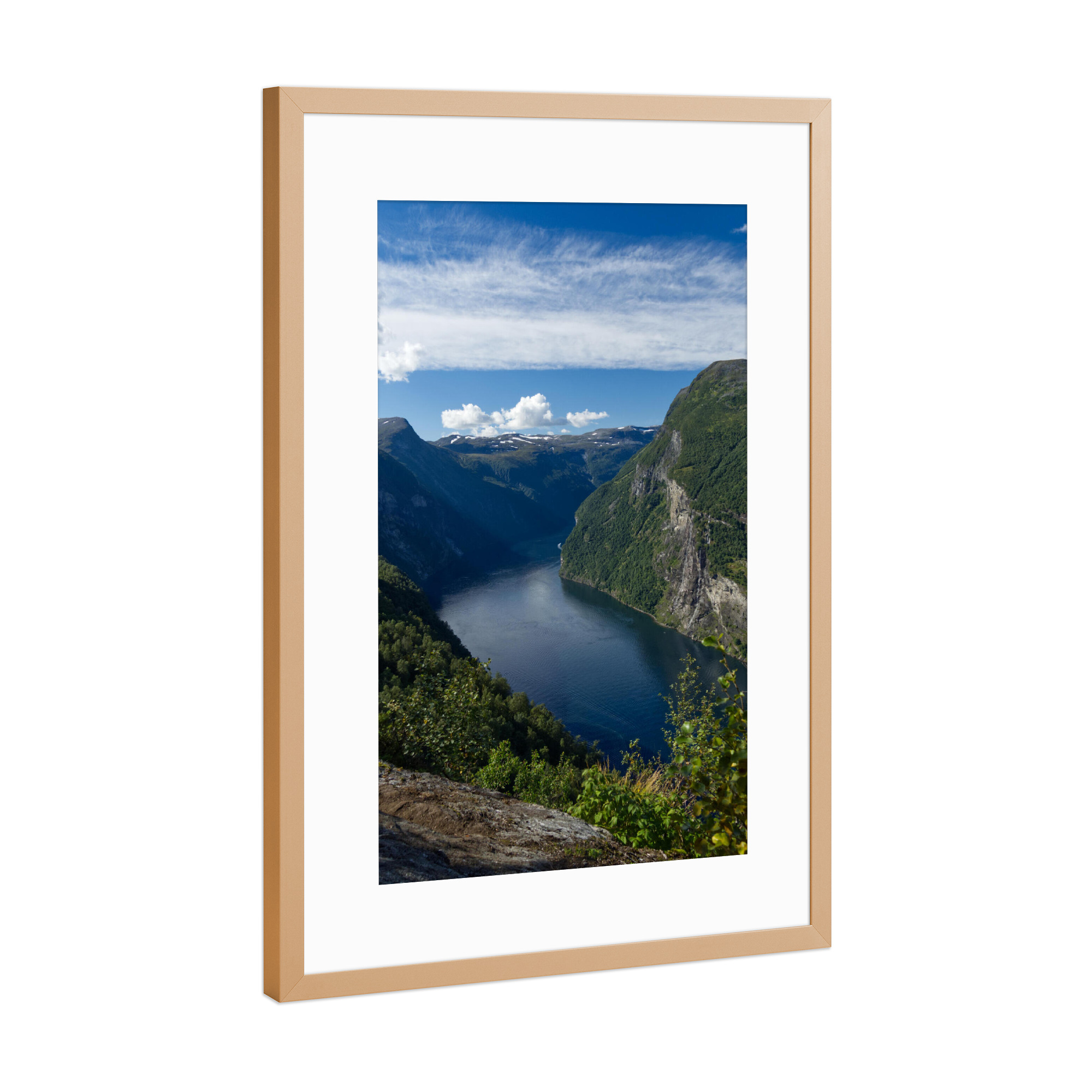Poster mit Rahmen Kupfer "Weitblick Geirangerfjord" artboxONE - Natur,Reise,Reise / Strand und Meer,Reise / Länder