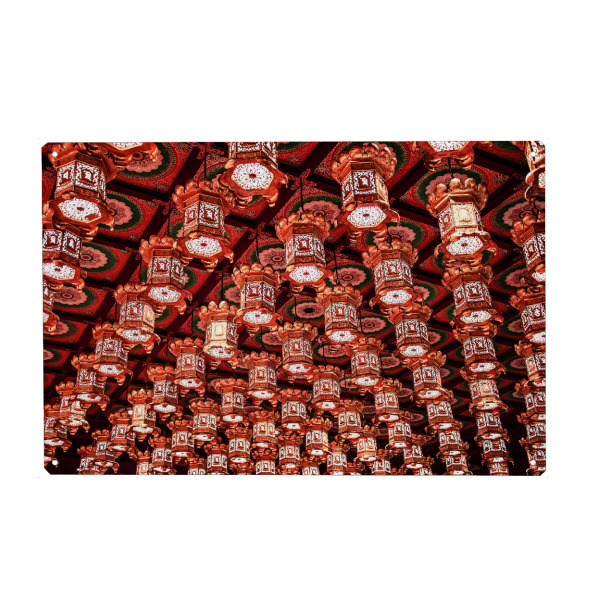 Holzbild "Decke im chinesischen Stil" artboxONE - Städte,Reise,Architektur,Reise / Asien,Städte / Singapur