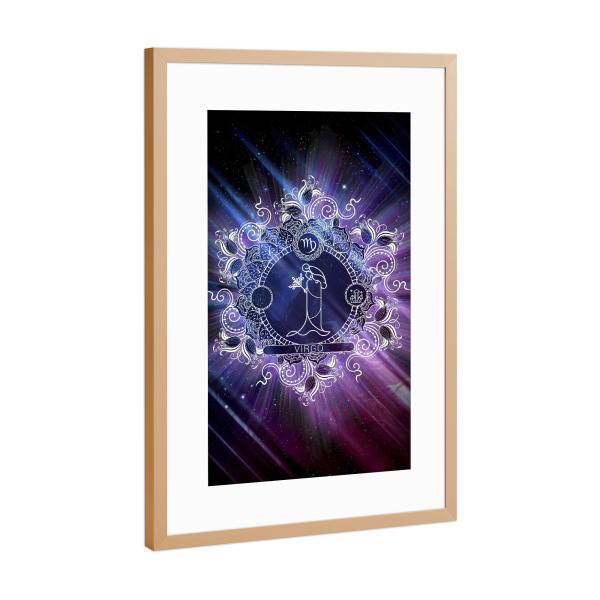 Poster mit Rahmen Kupfer "Sternzeichen - Jungfrau" artboxONE - Natur,Floral,Abstrakt,Galaxy