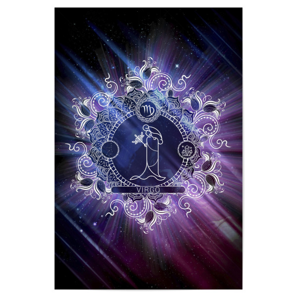 Poster 30x20 cm "Sternzeichen - Jungfrau" artboxONE - Natur,Floral,Abstrakt,Galaxy