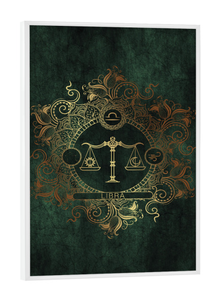 Poster mit weißem Rahmen "Tierkreis - Keltisch - Waage" artboxONE - Natur,Floral,Abstrakt