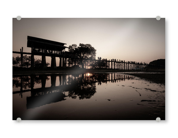 Acrylglasbild "Myanmar U Bein Brücke" artboxONE - Architektur