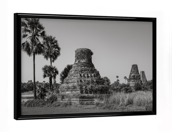 Poster mit schwarzem Rahmen "Die Tempel von Ava" artboxONE - Schwarzweiß,Architektur