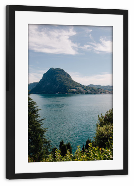 Poster mit Rahmen schwarz "Blick auf San Salvatore" artboxONE - Natur,Reise