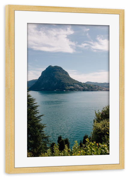 Poster mit Rahmen kiefer "Blick auf San Salvatore" artboxONE - Natur,Reise