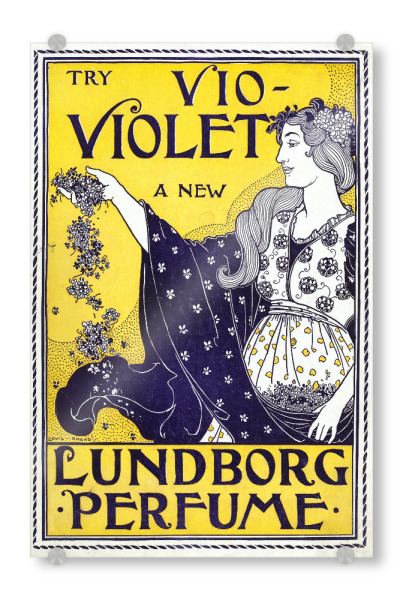 Acrylglasbild "Vintage Werbung Lundborg Perfume" artboxONE - Typografie,Menschen