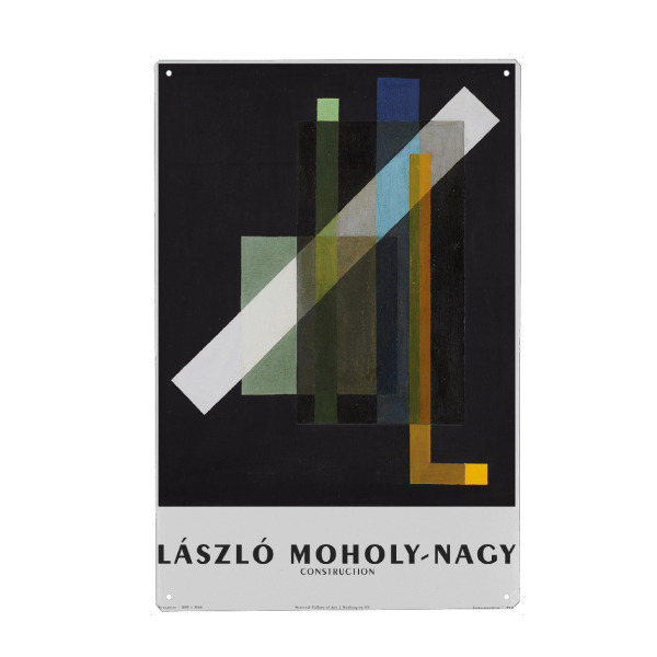 Metall Poster "Maholy - Construction Uno" artboxONE - Typografie,Abstrakt - Abstrakt,Modern,Farbenfroh,Linien,Kunstdruck,Form,Mid century,Minimalismus