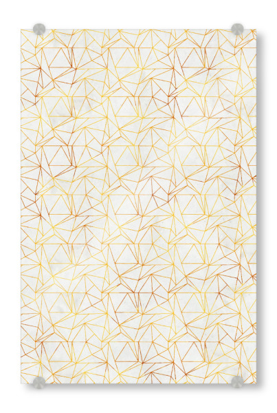 Acrylglasbild "Geo-Goldmuster" artboxONE - Abstrakt - Grafikdesign,Andere,Muster,Geometrische,Goldene,Metallische,Linien,Exotische,Natur,Textur,Stein