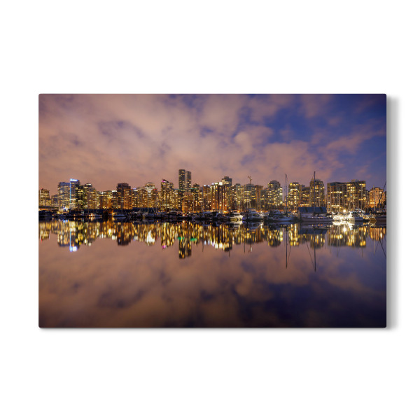Galerie-Print "Vancouver Skyline bei Nacht" 30x20 cm artboxONE