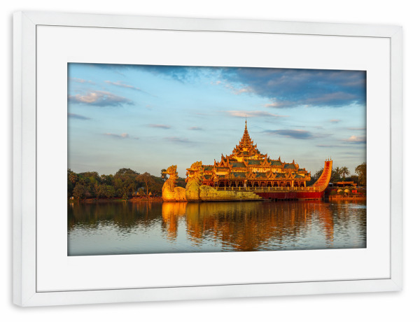 Poster mit Rahmen weiß "Die goldene Barke" artboxONE - Architektur