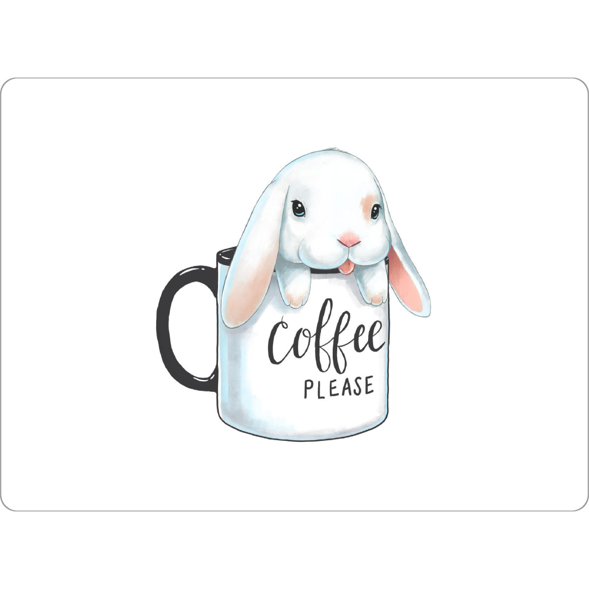 Tischset "Hase will Kaffee" artboxONE - Tiere,Essen & Trinken