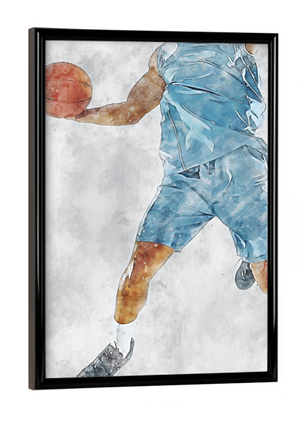 Poster mit schwarzem Rahmen "Basketball 7 (matart)" artboxONE - Sport - Basketball,Korb,Ball,Basketballspieler,Nba,Spieler,Team,Sport