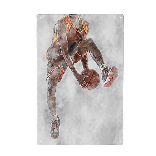 Holzbild "Basketball 4 (matart)" artboxONE - Sport - Basketball,Korb,Ball,Basketballspieler,Nba,Spieler,Mannschaft,Sport