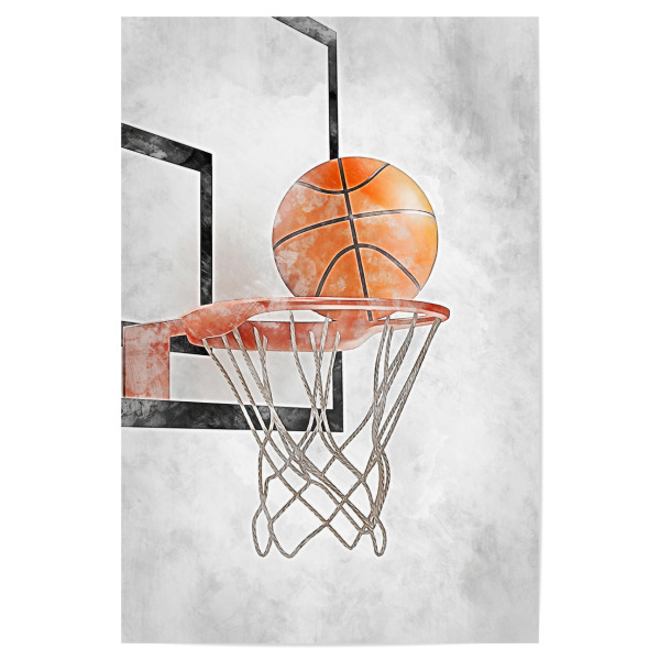 Poster 30x20 cm "Basketball 2 (matart)" artboxONE - Sport - Basketball,Korb,Ball,Basketballspieler,Nba,Spieler,Team,Sport,Reifen